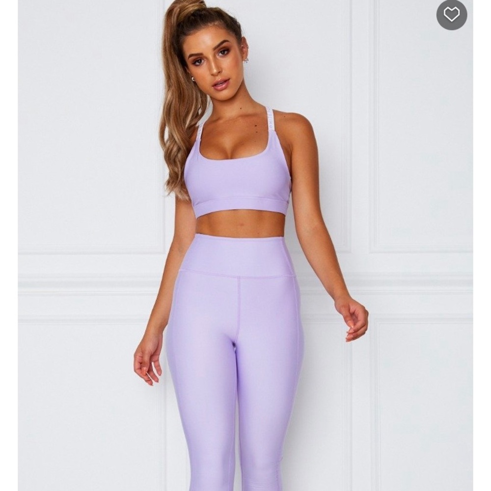 NWT White Fox Boutique Aria Logo Sports Bra